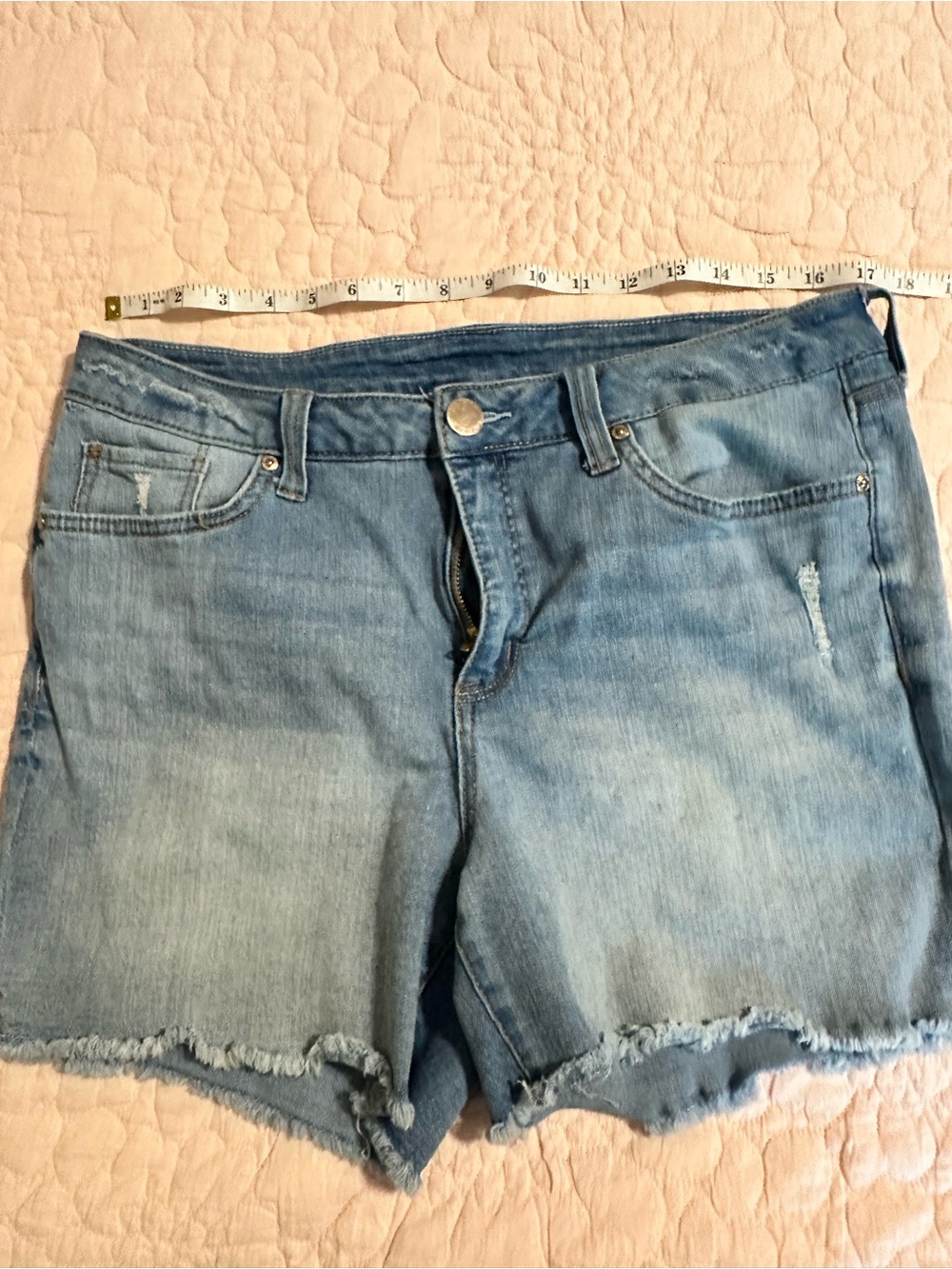 Seven7 Light Blue Denim Cutoff Shorts